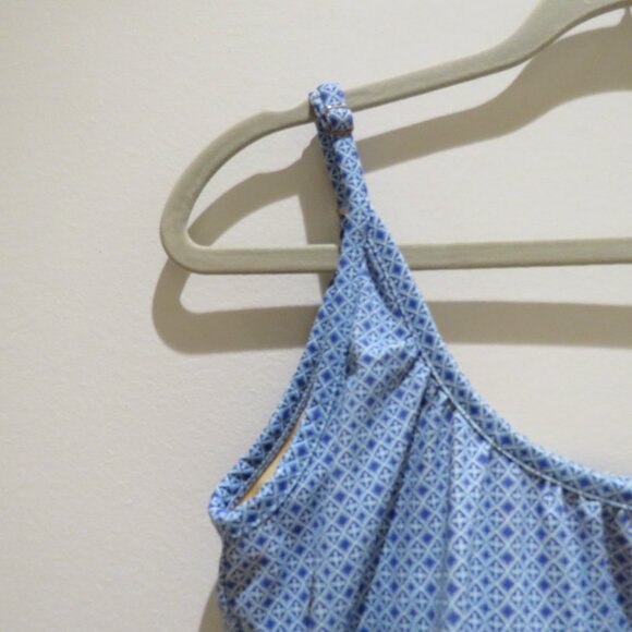 CABANA LIFE X TALBOTS Blue Diamond Blouson Tankini Top Summer Vacation - Size S - Picture 5 of 14